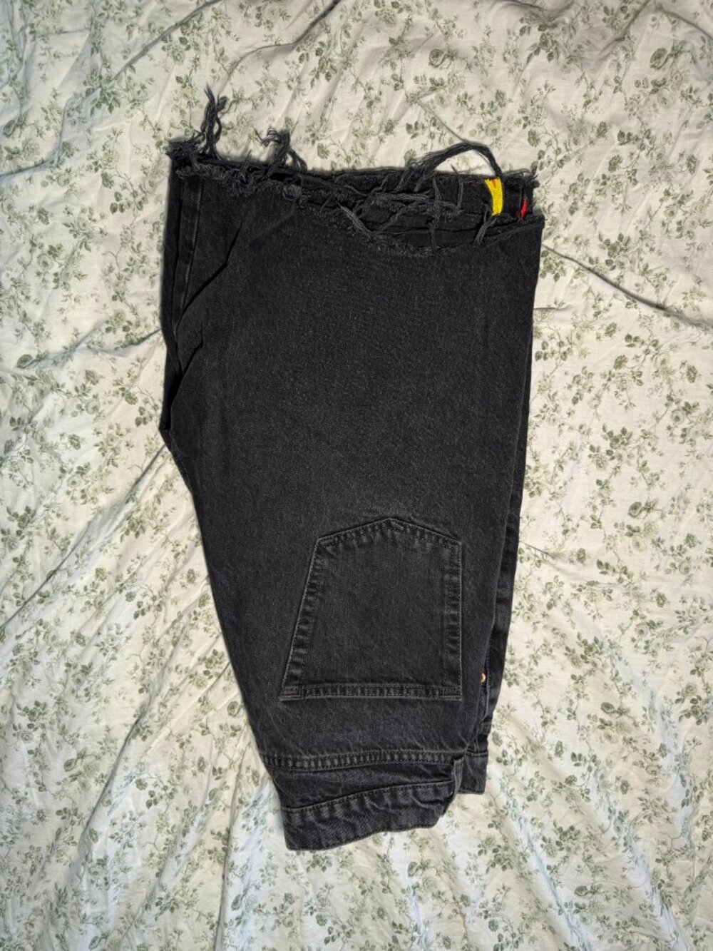 BDG Urban Outfitters Black Jack Denim Shorts with Flame Details - Picture 7 of 13
